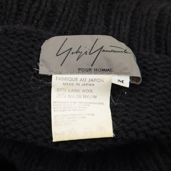 Yohji Yamamoto POUR HOMME Floral Embroidery Knit Sweater K-80032_013