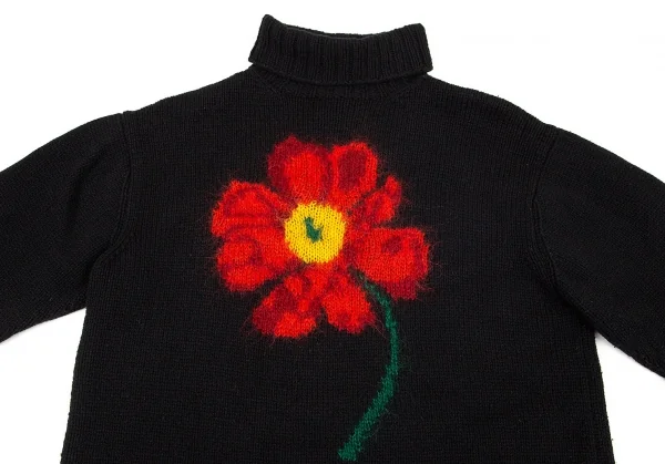 Yohji Yamamoto POUR HOMME Floral Embroidery Knit Sweater K-80032_002