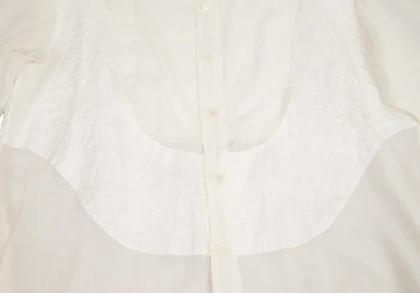 ヨウジヤマモト プールオムYohji Yamamoto POUR HOMMEレーヨン切り替えロングシャツ オフM K-80037_005