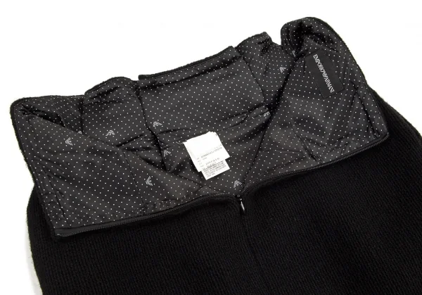 エンポリオ アルマーニEMPORIO ARMANI リブ編みニットスカート 黒40 K-80047_010