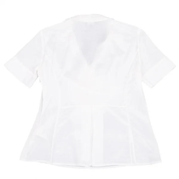 エンポリオ アルマーニEMPORIO ARMANI JEANS コットンシルクシースルートップス 白42 K-80061_010