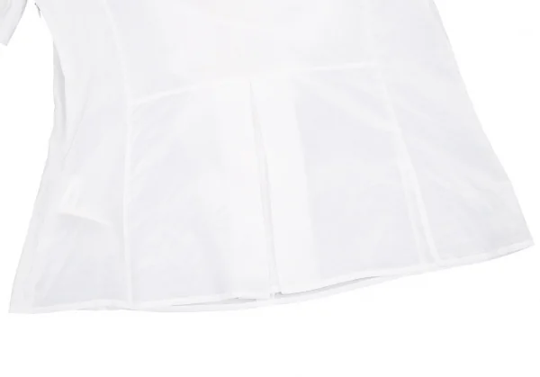 エンポリオ アルマーニEMPORIO ARMANI JEANS コットンシルクシースルートップス 白42 K-80061_011