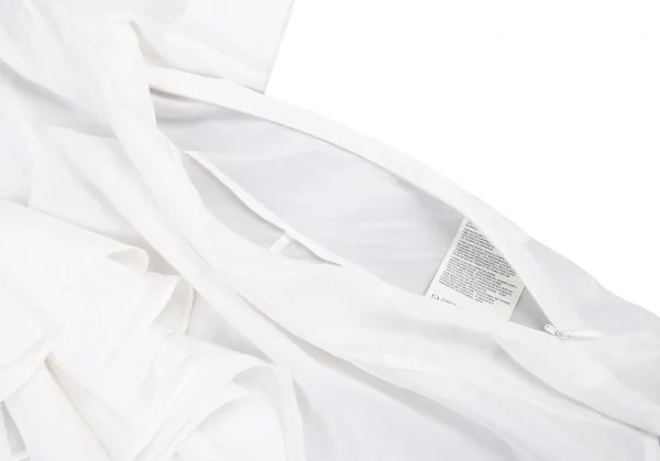 エンポリオ アルマーニEMPORIO ARMANI JEANS コットンシルクシースルートップス 白42 K-80061_007