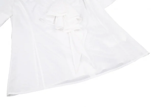 エンポリオ アルマーニEMPORIO ARMANI JEANS コットンシルクシースルートップス 白42 K-80061_008