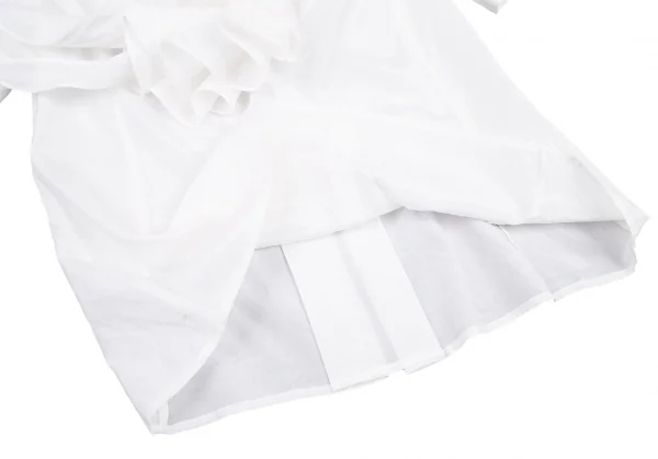 エンポリオ アルマーニEMPORIO ARMANI JEANS コットンシルクシースルートップス 白42 K-80061_009