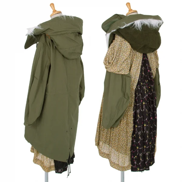 ジュンヤワタナベ コムデギャルソンJUNYA WATANABE COMME des GARCONS ドッキングリバーシブルモッズコート カーキ他S K-80064_002