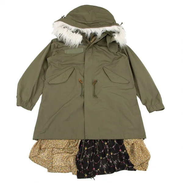 ジュンヤワタナベ コムデギャルソンJUNYA WATANABE COMME des GARCONS ドッキングリバーシブルモッズコート カーキ他S K-80064_003