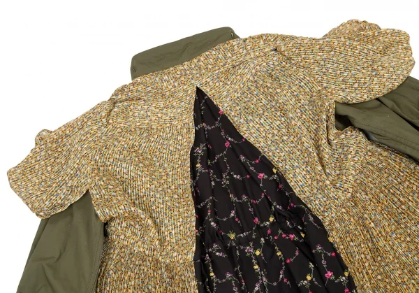 ジュンヤワタナベ コムデギャルソンJUNYA WATANABE COMME des GARCONS ドッキングリバーシブルモッズコート カーキ他S K-80064_013