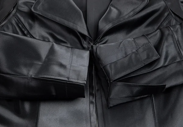 ジュンヤワタナベ コムデギャルソンJUNYA WATANABE COMME des GARCONS ナイロンプリーツジップショートジャケット 黒M位 K-80072_010