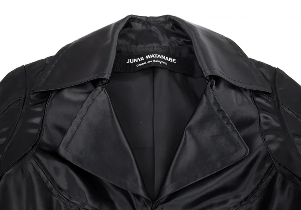ジュンヤワタナベ コムデギャルソンJUNYA WATANABE COMME des GARCONS ナイロンプリーツジップショートジャケット 黒M位 K-80072_006