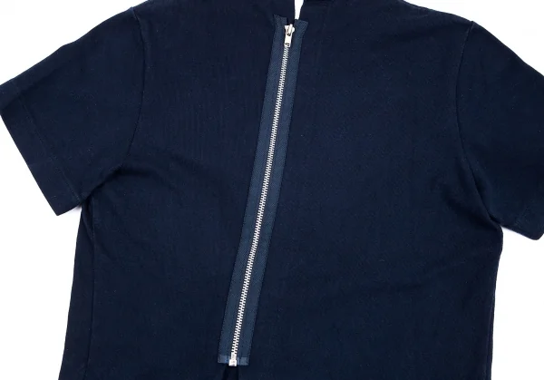 トリコ コムデギャルソンtricot COMME des GARCONS 製品染めバックジップロゴTシャツ 紺M位 K-80077_012