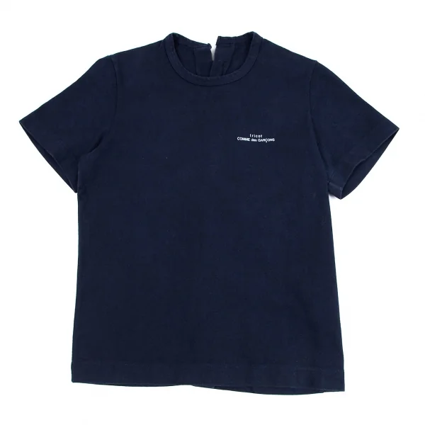 トリコ コムデギャルソンtricot COMME des GARCONS 製品染めバックジップロゴTシャツ 紺M位 K-80077_002