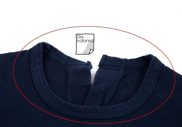 トリコ コムデギャルソンtricot COMME des GARCONS 製品染めバックジップロゴTシャツ 紺M位 K-80077_006