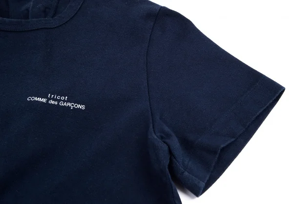 トリコ コムデギャルソンtricot COMME des GARCONS 製品染めバックジップロゴTシャツ 紺M位 K-80077_007