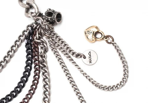 マックスアンドコーMAX&Co 装飾多重チェーンネックレス シルバー他 K-80081_007
