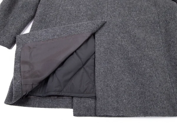 ワイズ ピンクY's PINK ウール中綿ライナーダブルジャケット グレー1 K-80102_017
