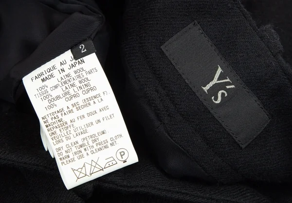 Y's Wool Switched Design Pants K-80118_012