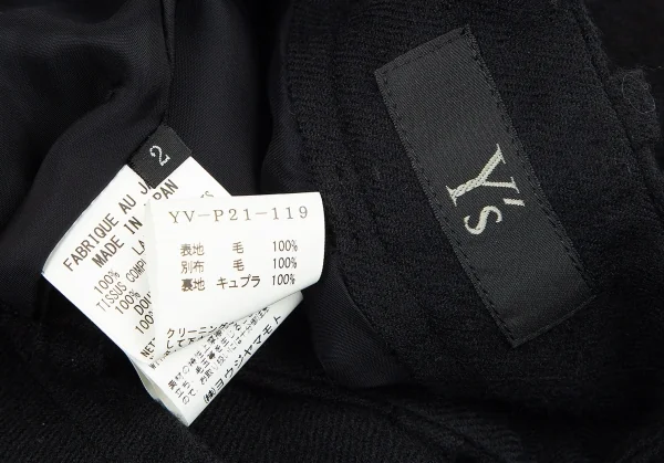 Y's Wool Switched Design Pants K-80118_013