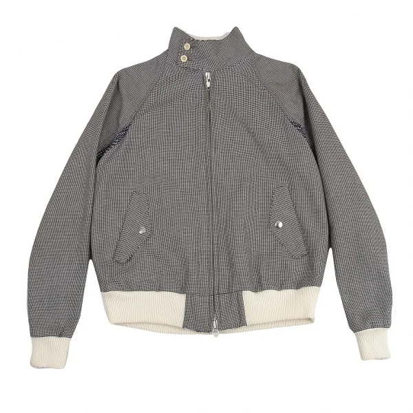 サカイSacai ハウンドトゥース前後切替スイングトップジャケット 白黒1 K-80175_001