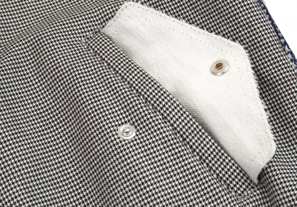 サカイSacai ハウンドトゥース前後切替スイングトップジャケット 白黒1 K-80175_010