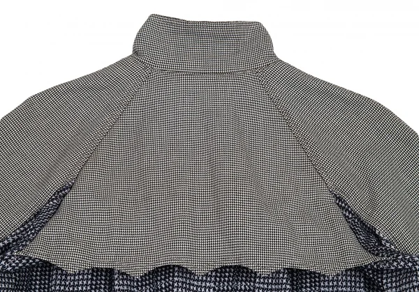 サカイSacai ハウンドトゥース前後切替スイングトップジャケット 白黒1 K-80175_015