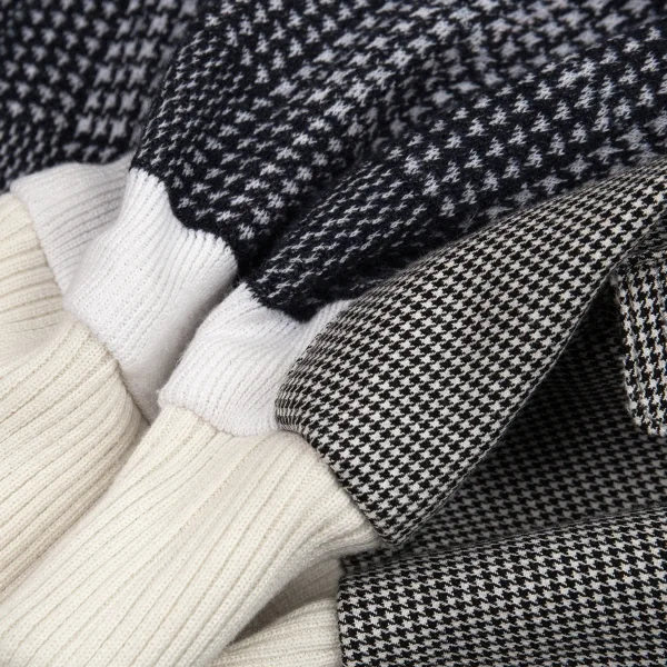 サカイSacai ハウンドトゥース前後切替スイングトップジャケット 白黒1 K-80175_018
