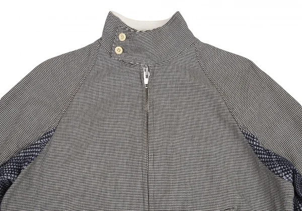 サカイSacai ハウンドトゥース前後切替スイングトップジャケット 白黒1 K-80175_002