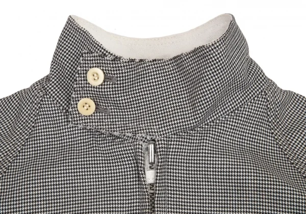 サカイSacai ハウンドトゥース前後切替スイングトップジャケット 白黒1 K-80175_003