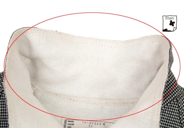 サカイSacai ハウンドトゥース前後切替スイングトップジャケット 白黒1 K-80175_004