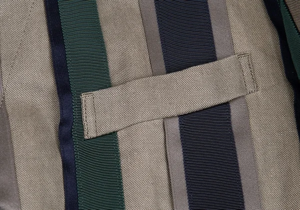 サカイSacai バックニット切替ストライプジャケット グレー紺3 K-80176_005