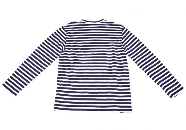 プレイ コムデギャルソンPAY COMME des GARCONS ロゴプリントボーダーTシャツ 白紺L K-80259_011