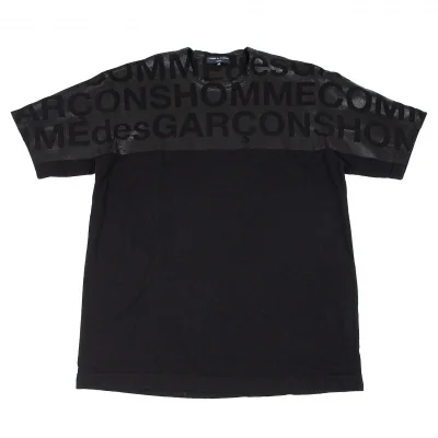コムデギャルソン オムCOMME des GARCONS HOMME ロゴプリント半袖Tシャツ 黒