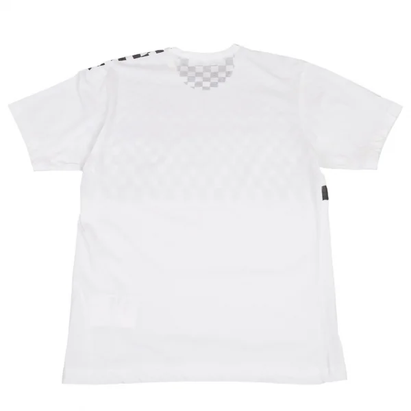 コムデギャルソン シャツCOMME des GARCONS SHIRT 変形チェッカープリントTシャツ 白L K-80295_011