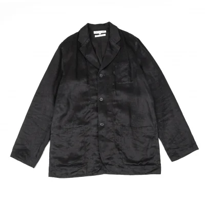 コムデギャルソン シャツCOMME des GARCONS SHIRT リネンシャイニーパッチポケットジャケット 黒
