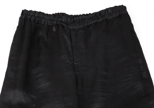コムデギャルソン シャツCOMME des GARCONS SHIRT リネンシャイニーウエストゴムパンツ 黒X K-80309_002