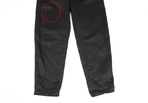 コムデギャルソン シャツCOMME des GARCONS SHIRT リネンシャイニーウエストゴムパンツ 黒X K-80309_006