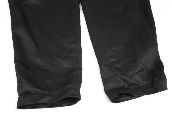 コムデギャルソン シャツCOMME des GARCONS SHIRT リネンシャイニーウエストゴムパンツ 黒X K-80309_008