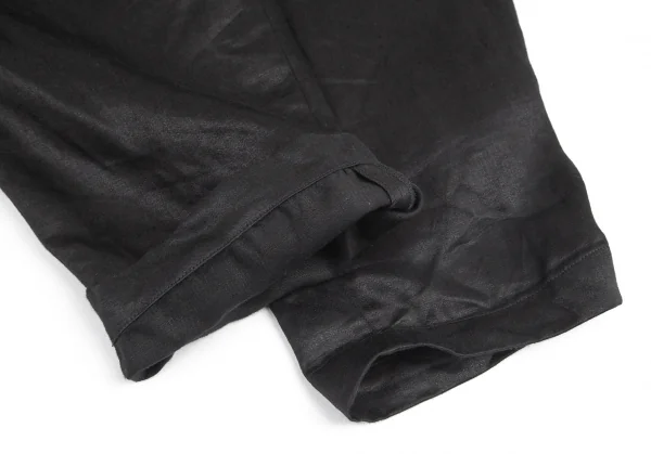 コムデギャルソン シャツCOMME des GARCONS SHIRT リネンシャイニーウエストゴムパンツ 黒X K-80309_009