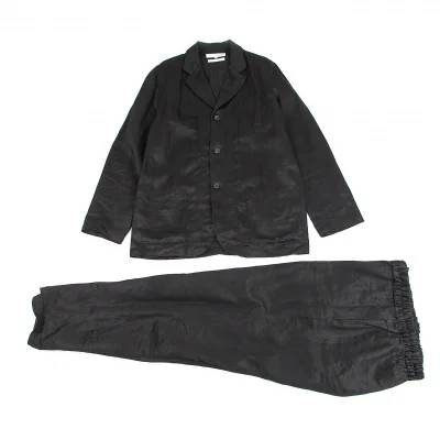 コムデギャルソン シャツCOMME des GARCONS SHIRT リネンシャイニーセットアップスーツ 黒