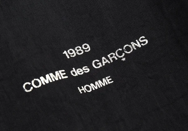 極美品 コムデギャルソンオム ロゴ刺繍 コーチジャケット ブラック COMME des GARCONS コムデギャルソン black market ブラック
