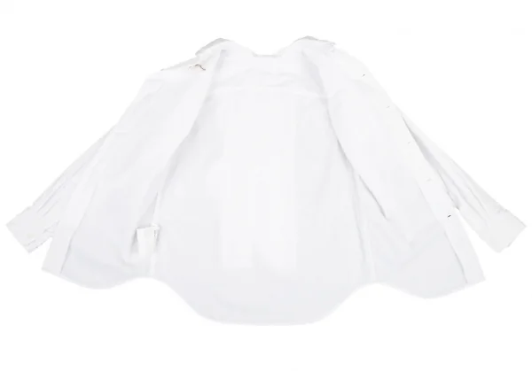 コムデギャルソンCOMME des GARCONS シフォン立体チューブデザインラウンドカラーシャツ 白S K-80354_011