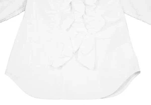 コムデギャルソンCOMME des GARCONS シフォン立体チューブデザインラウンドカラーシャツ 白S K-80354_007