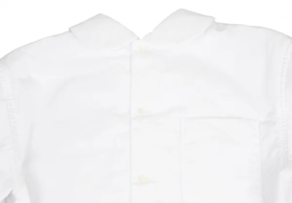 コムデギャルソンCOMME des GARCONS シフォン立体チューブデザインラウンドカラーシャツ 白S K-80354_009