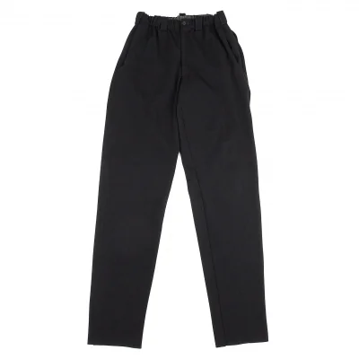 ワイズフォーメンY's for men 赤ラベル ポリエステルリブニットパンツ 黒