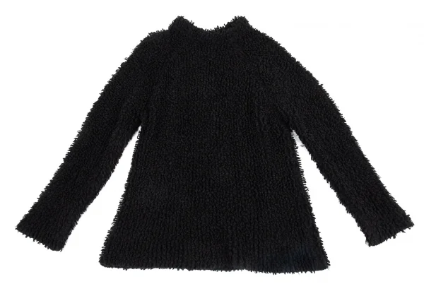 ヨウジヤマモト プールオムYohji Yamamoto POUR HOMMEパイルロングニットセーター 黒M K-80426_009
