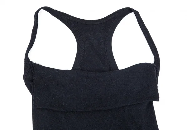 ワイズY's コットンアンゴラ折り返しキャミニット 黒2 K-80464_003