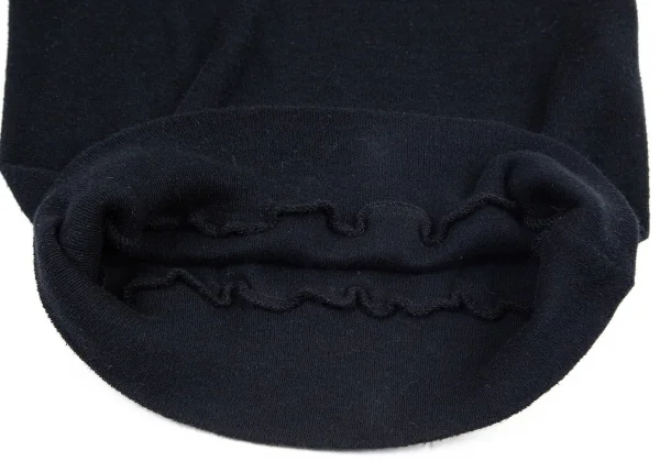 ワイズY's コットンアンゴラ折り返しキャミニット 黒2 K-80464_008