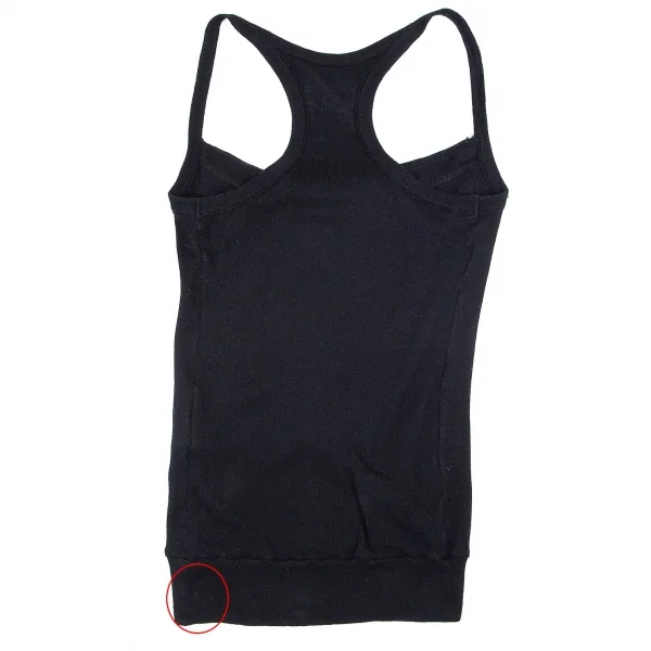 ワイズY's コットンアンゴラ折り返しキャミニット 黒2 K-80464_009