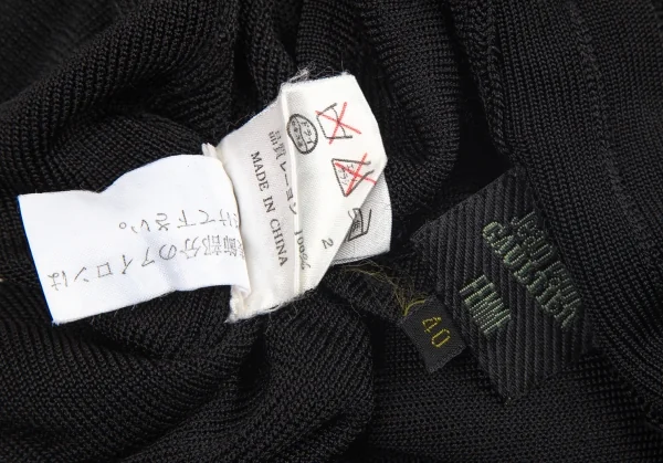 ジャンポールゴルチエ ファムJean Paul GAULTIER FEMME ビーズフリンジキャミソール 黒40 K-80481_012