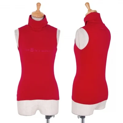 ジーンズポールゴルチエJean's Paul GAULTIER ロゴプリントハイネックノースリーブ